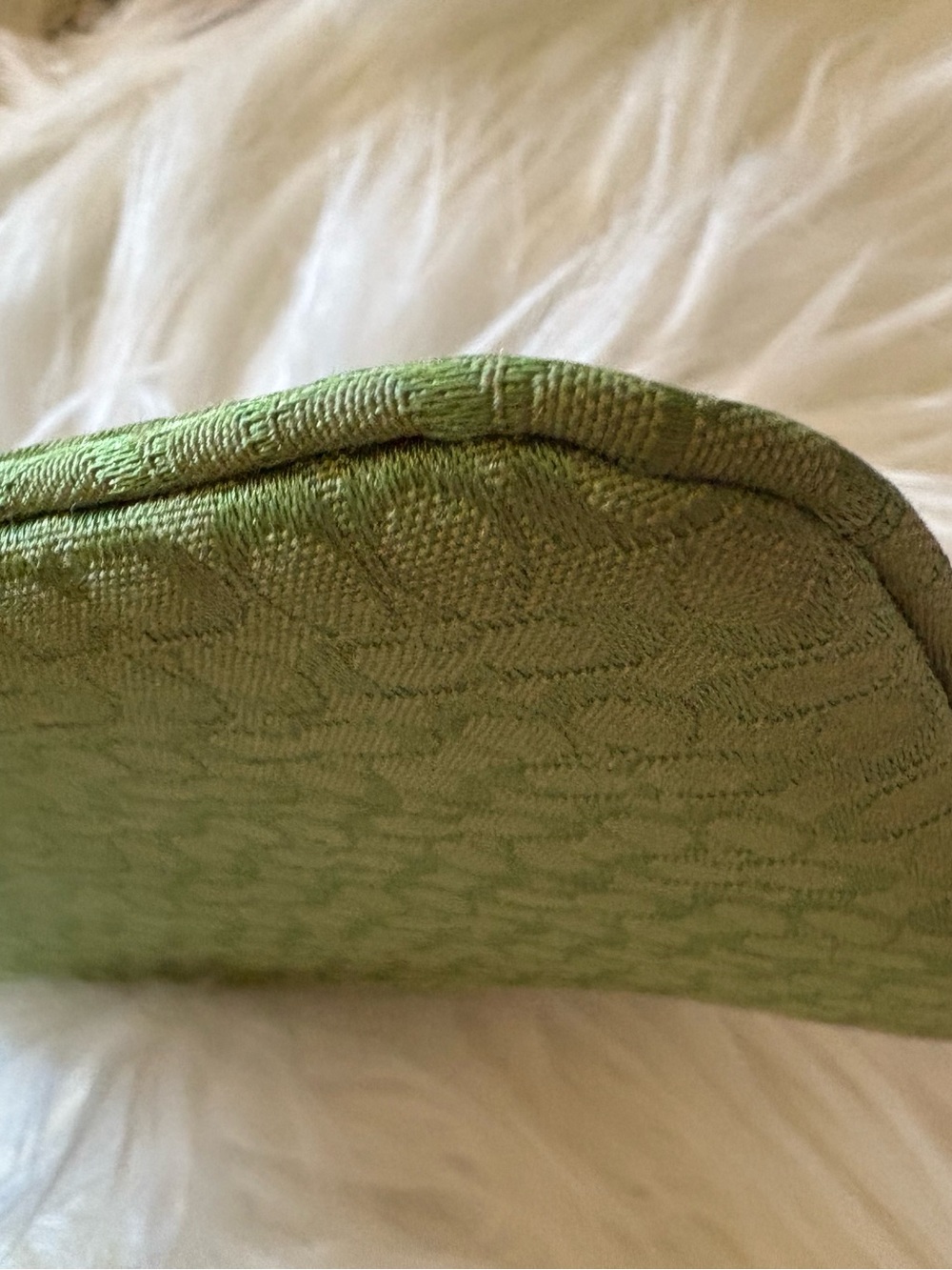 VINTAGE COACH Y2K GREEN SIGNATURE C SOHO JACQUARD AND LEATHER WRISTLET & KEYFOB - Picture 7 of 14